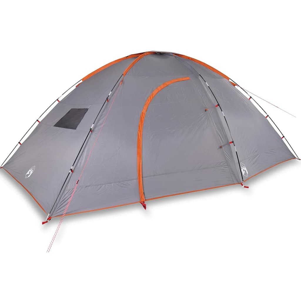 vidaXL Tenda de campismo para 8 pessoas impermeável cinza e laranja