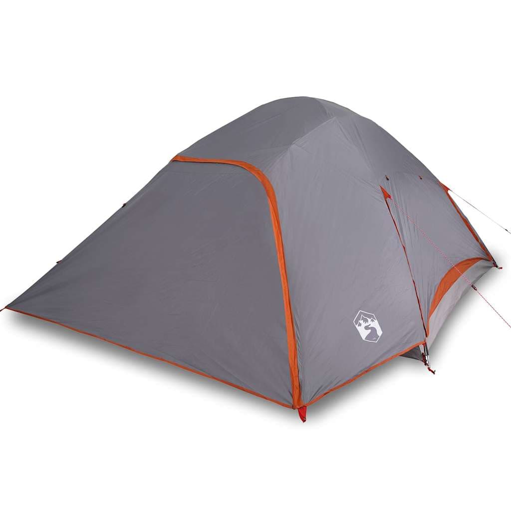 vidaXL Tenda familiar em cúpula para 6 pessoas impermeável cinza