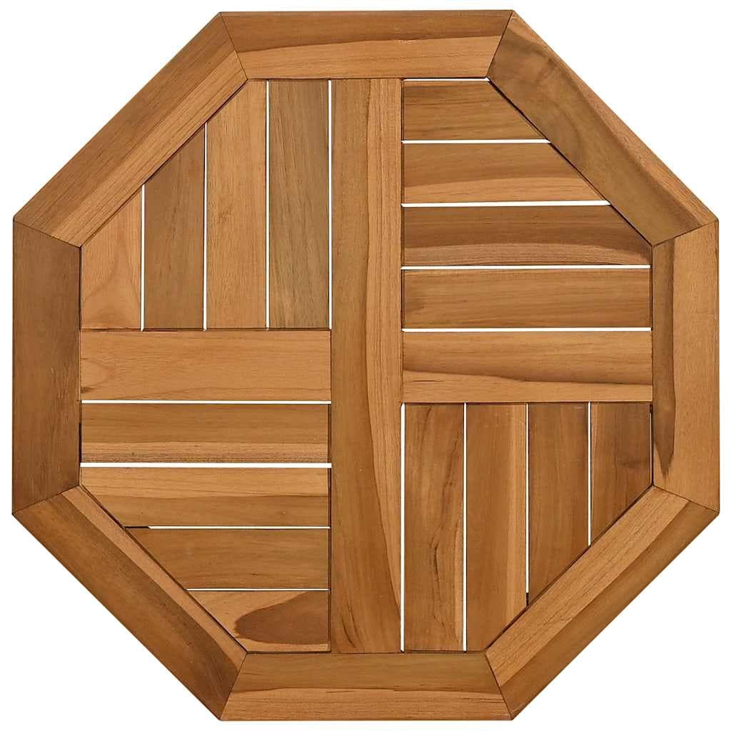 vidaXL Tampo de mesa octogonal 50x50x2,5 cm madeira de teca maciça