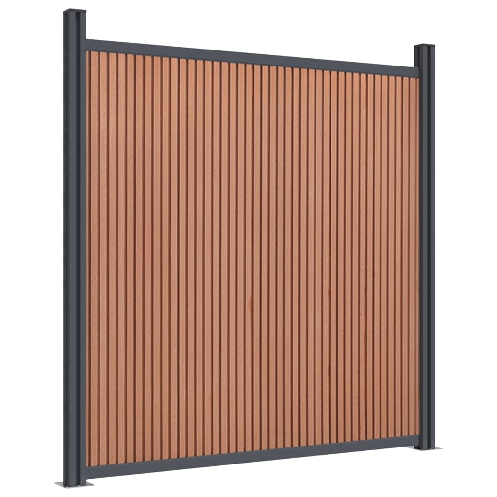 vidaXL Painel de vedação WPC 180x186 cm castanho