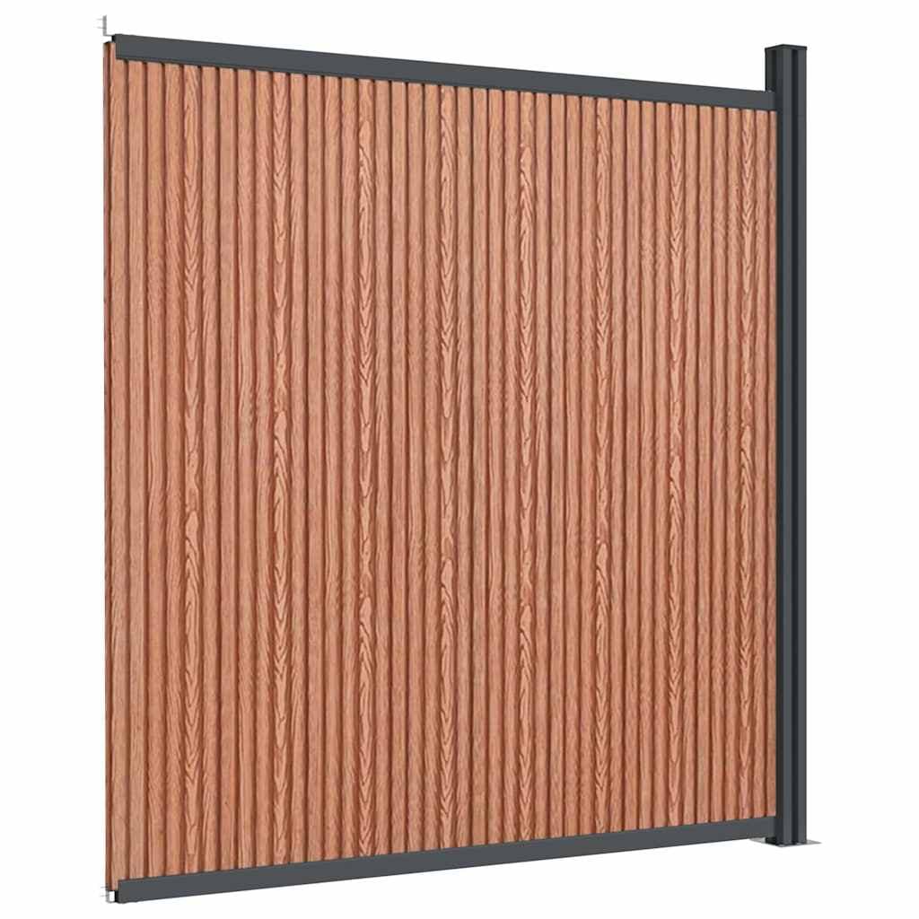 vidaXL Painel de vedação WPC 173x186 cm castanho