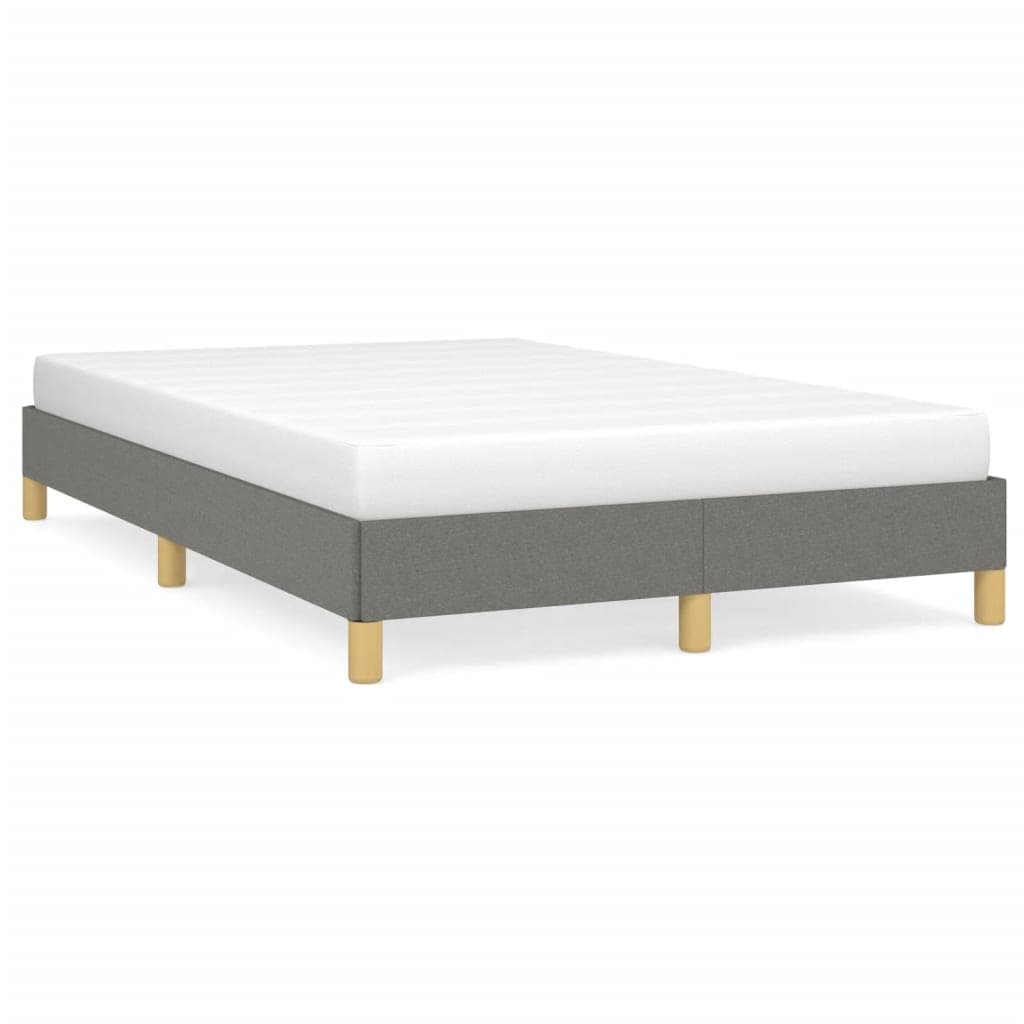 vidaXL Estrutura de Cama sem Colchão Cinza Escuro 120x190 cm Tecido - 3263978219