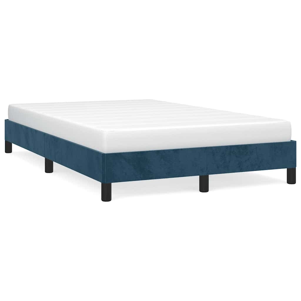 vidaXL Estrutura de cama sem colchão azul escuro 120x190 cm Veludo