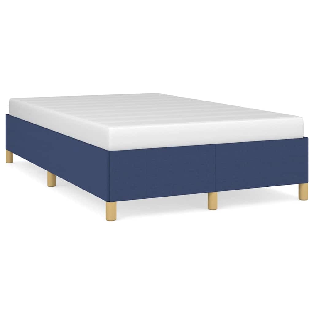 vidaXL Estrutura de cama sem colchão 120x190 cm tecido azul