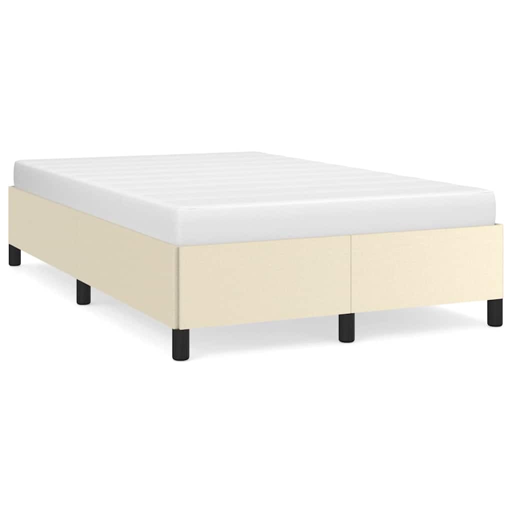 vidaXL Moldura de cama sem creme de colchão 120x190 cm couro do falso
