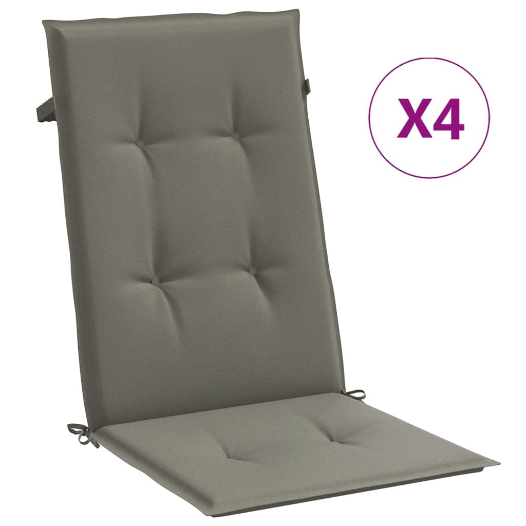 vidaXL Almofadões para cadeiras altas 4 pcs mesclado tecido