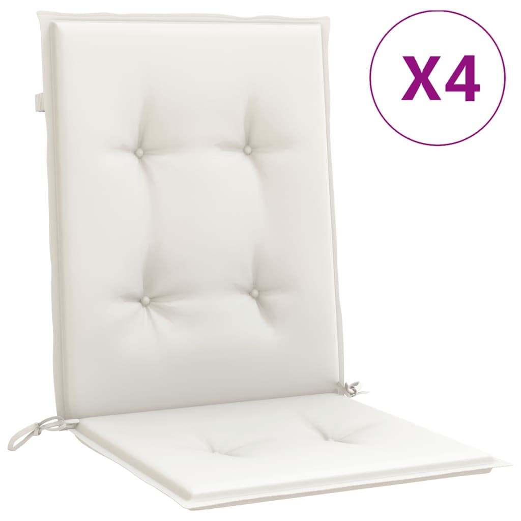 vidaXL Almofadões Lombares para Cadeiras 4 Peças 100x50x4cm Mesclado Tecido - 2830720298