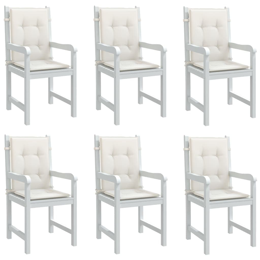 vidaXL Almofadões lombares p/ cadeiras 6pcs 100x50x4cm mesclado tecido