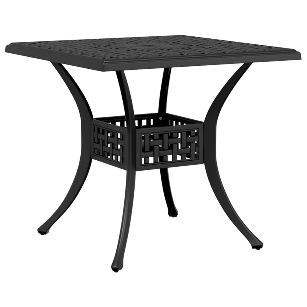 vidaXL Mesa de jardim 80x80x75 cm alumínio fundido preto