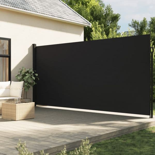 vidaXL Toldo Lateral Retrátil 220x300 cm Preto - 878878264