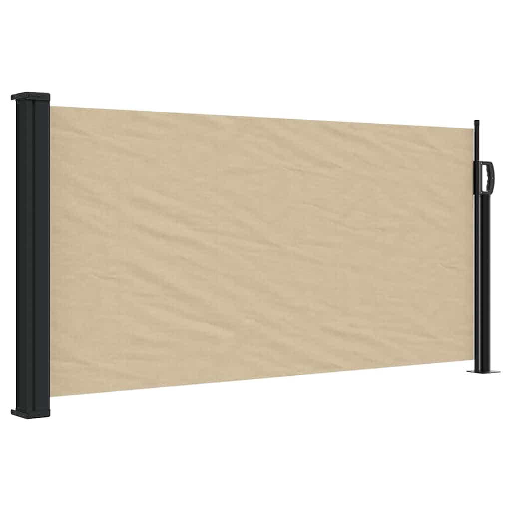 vidaXL Toldo lateral retrátil 100x500 cm bege