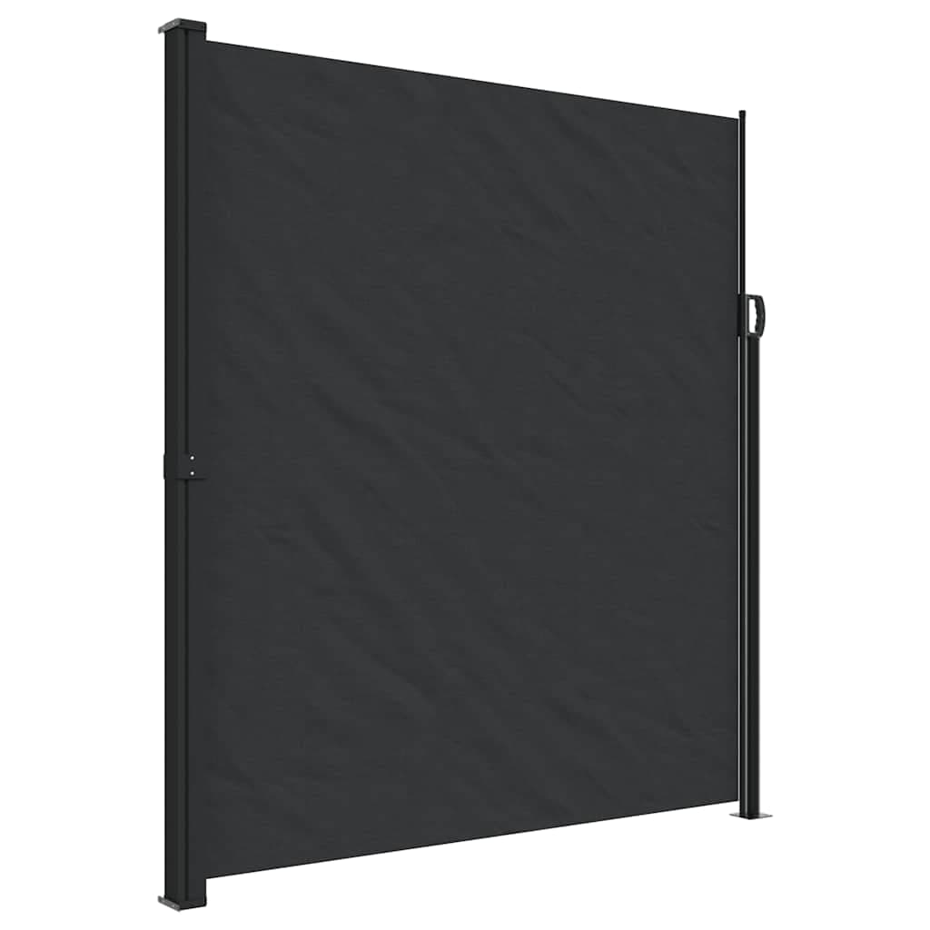 vidaXL Toldo Lateral Retrátil 220x500 cm Preto - 1451738433