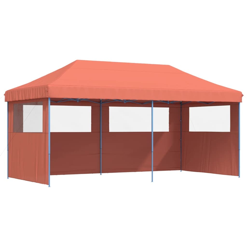 vidaXL Tenda para Festas Pop-up Dobrável 3 Paredes Laterais Terracotta - 197359980