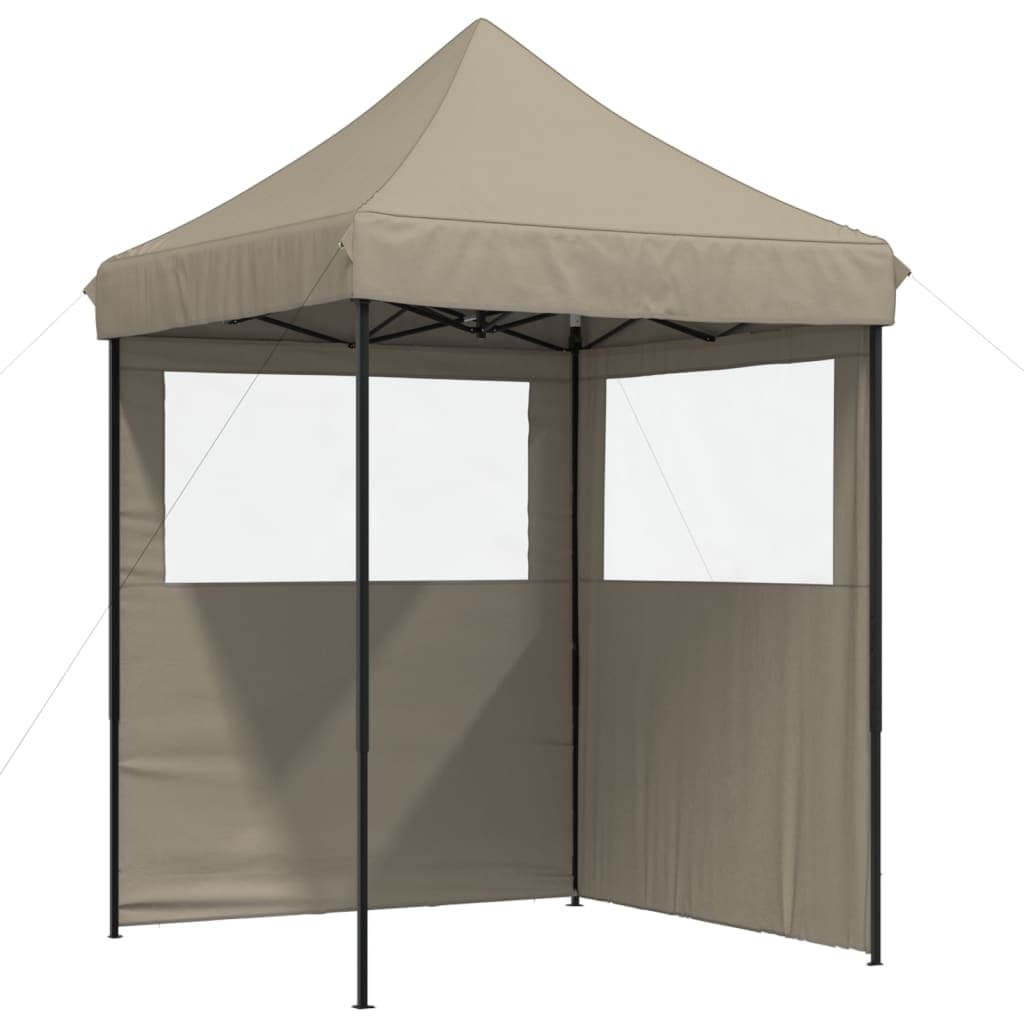 vidaXL Tenda para Festas Pop-up Dobrável com 2 Paredes Cinza-acastanhado - 3235675036