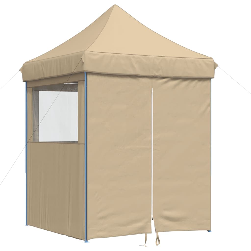 vidaXL Tenda para festas pop-up dobrável com 4 paredes laterais bege