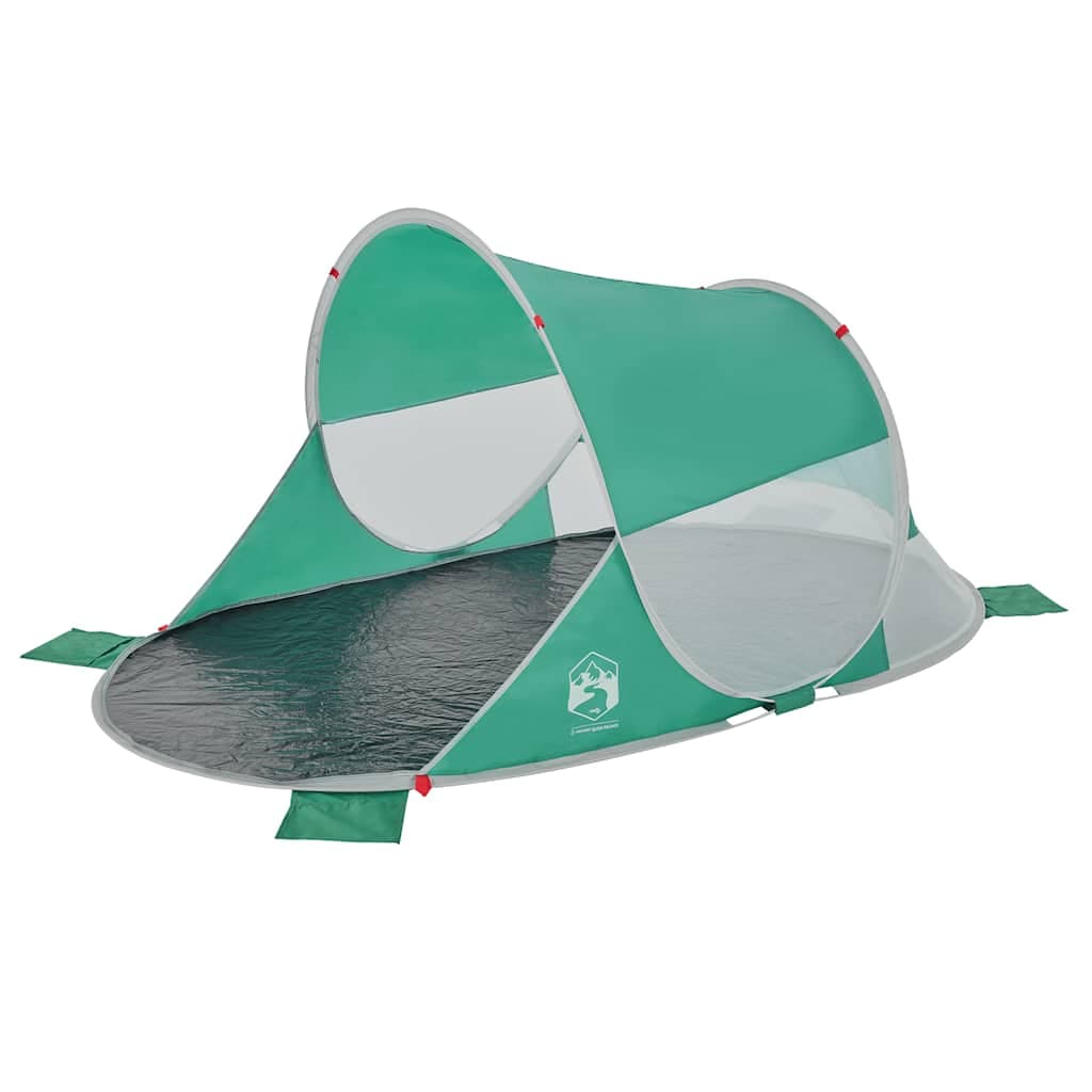 vidaXL Tenda de praia pop-up impermeável verde mar