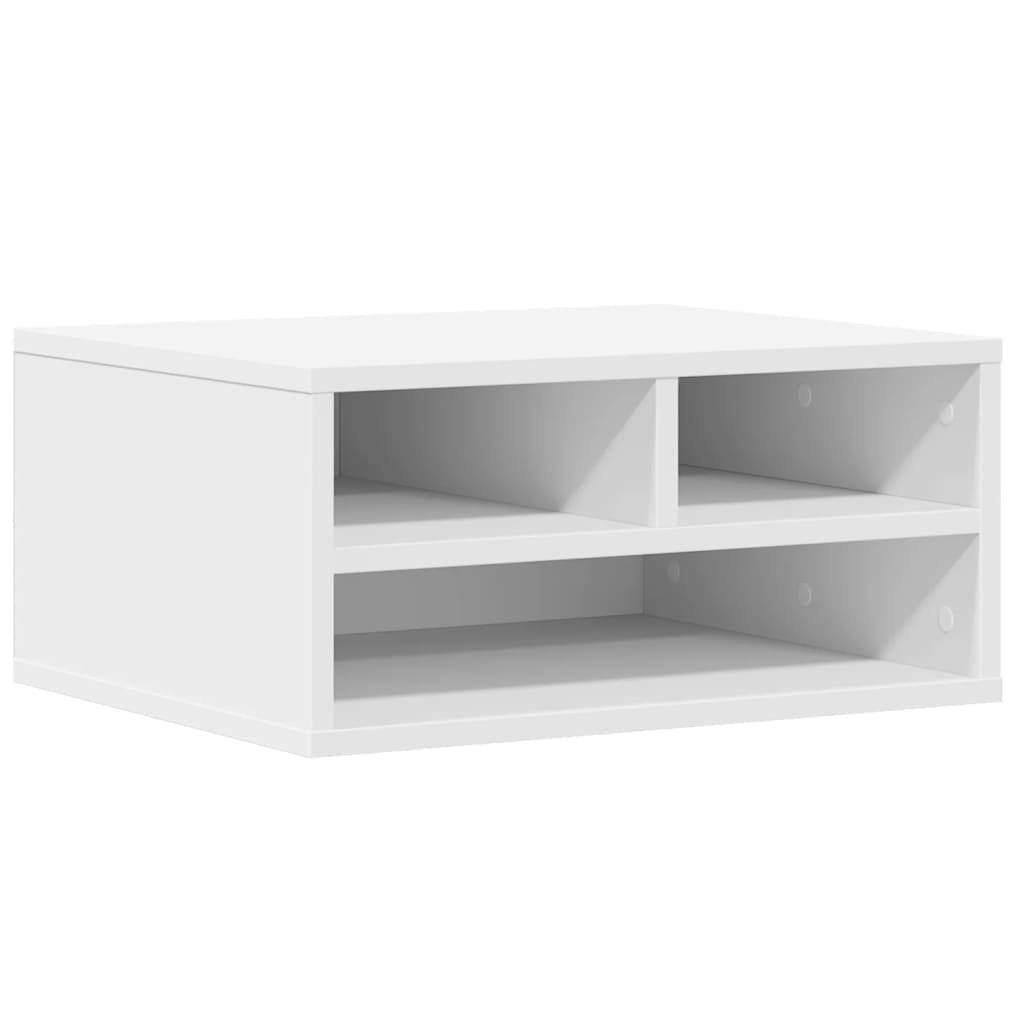 vidaXL Suporte para impressora 49x40x22,5 cm derivados madeira branco
