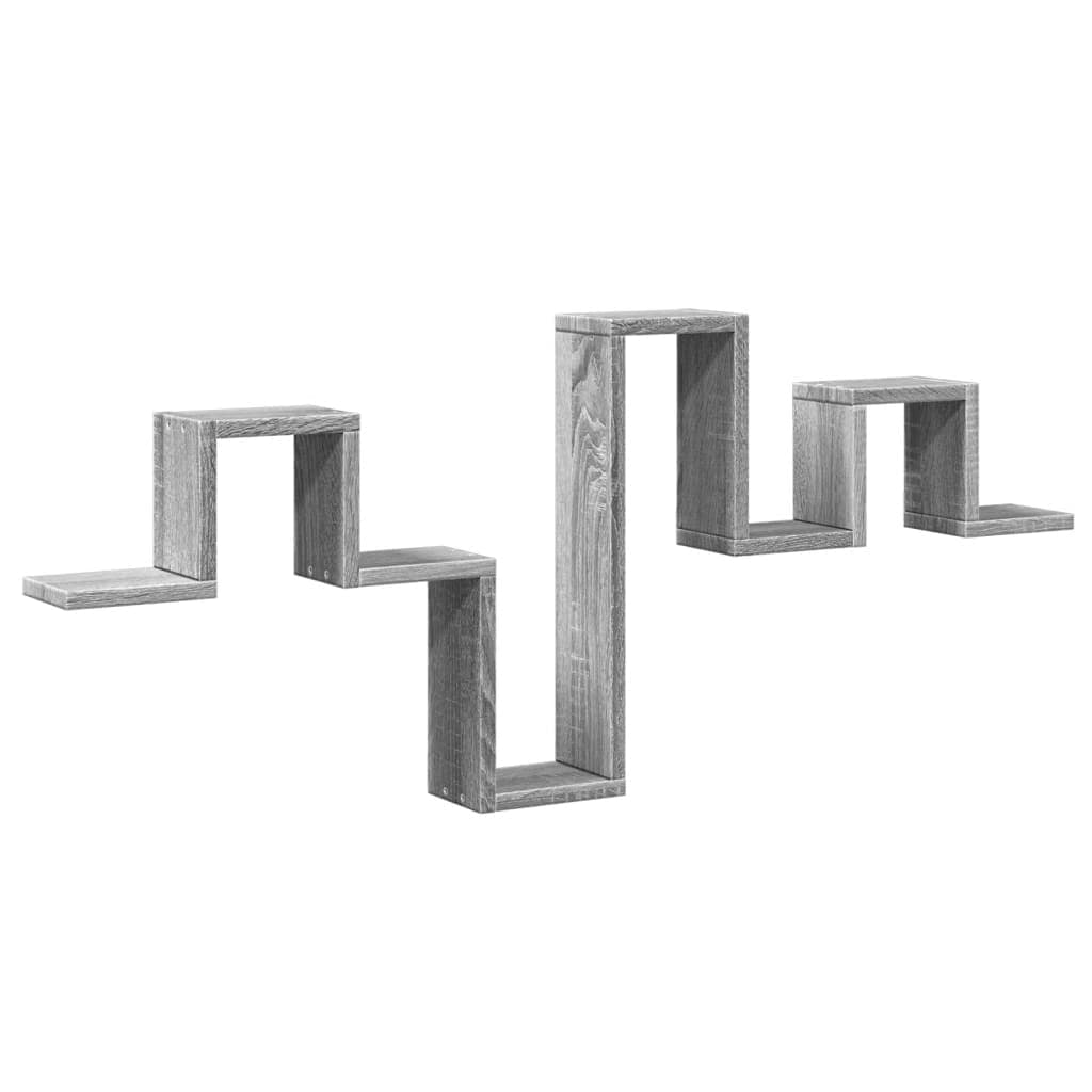 vidaXL Estante parede 104,5x10x43 cm derivados madeira cinzento sonoma