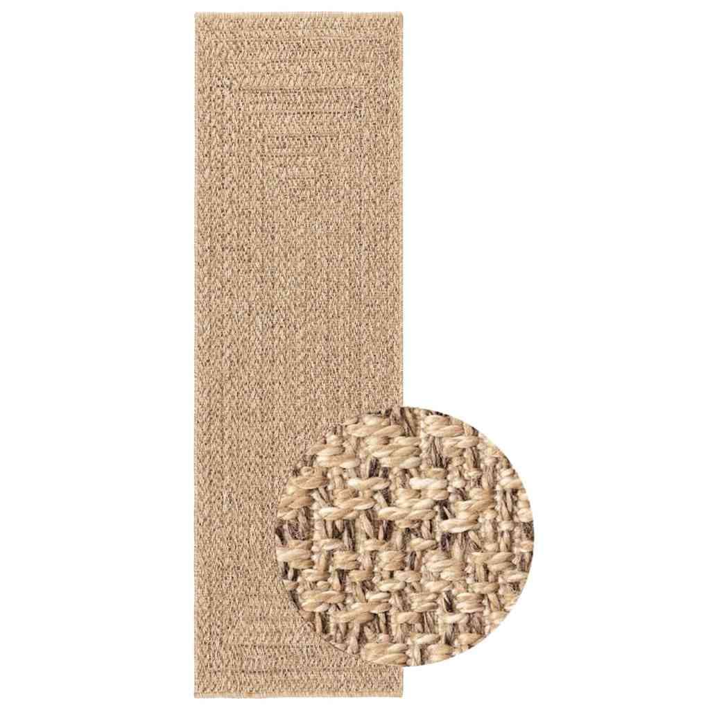Tapete vidaXL Zizur 80x250 cm Aspeto Juta Interior e Exterior - 554698902