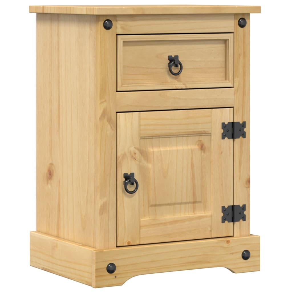 vidaXL Mesa de cabeceira Corona 45x35x64 cm madeira de pinho maciça