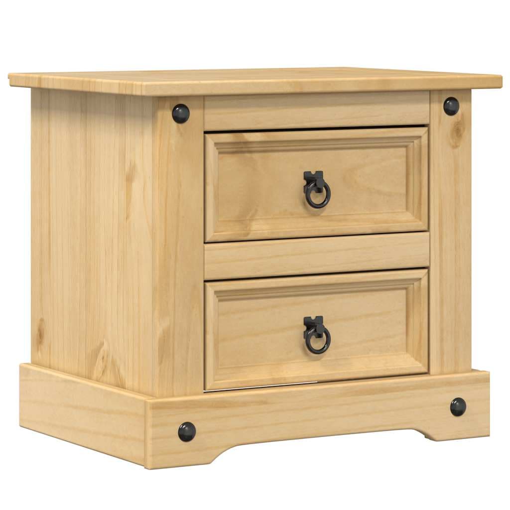 vidaXL Mesa de cabeceira Corona 53x39x47 cm madeira de pinho maciça