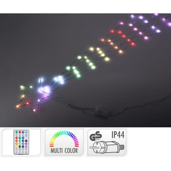 Basics Enfeite LED Estrela Fugaz RGB 85 LEDs