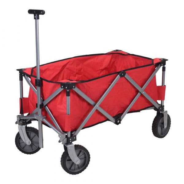 OUTFIT Carrinho de Praia Dobrável 79x107x54cm Vermelho