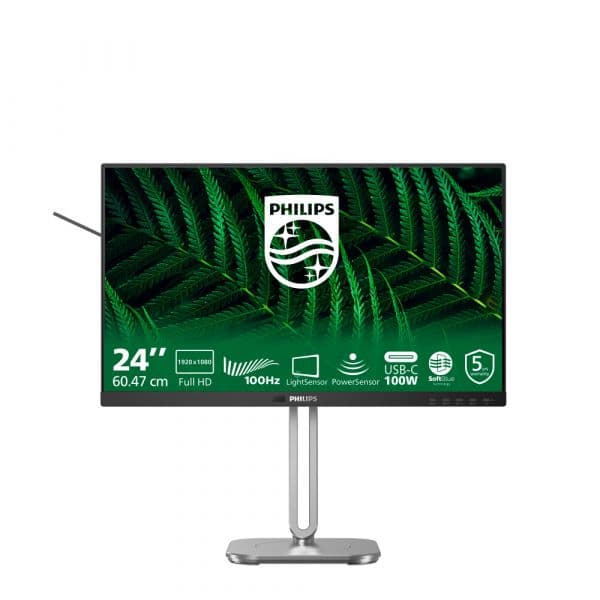 Monitor Philips 23.8" 24B2G5301/00 Full HD 100Hz HDMI+DP+USB-C