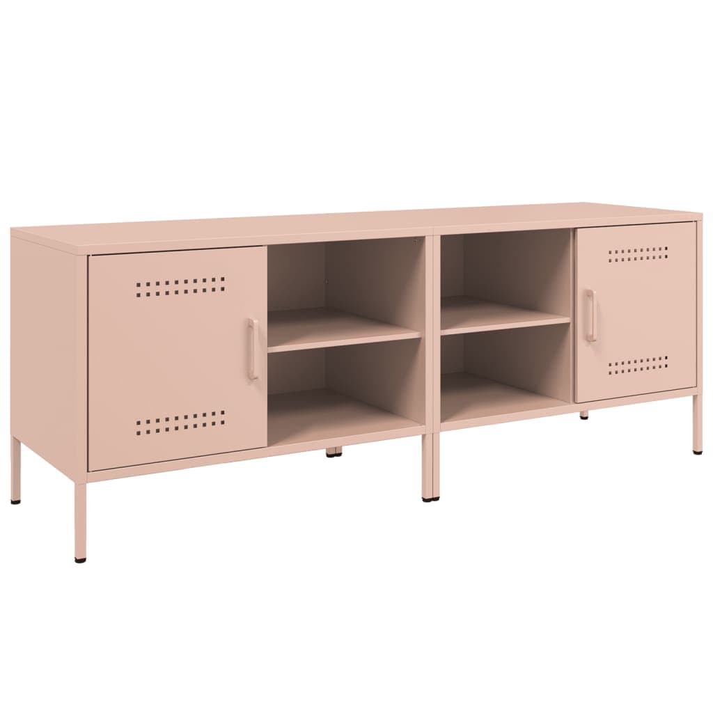 vidaXL Móveis de TV 2 pcs 68x39x50,5 cm aço rosa