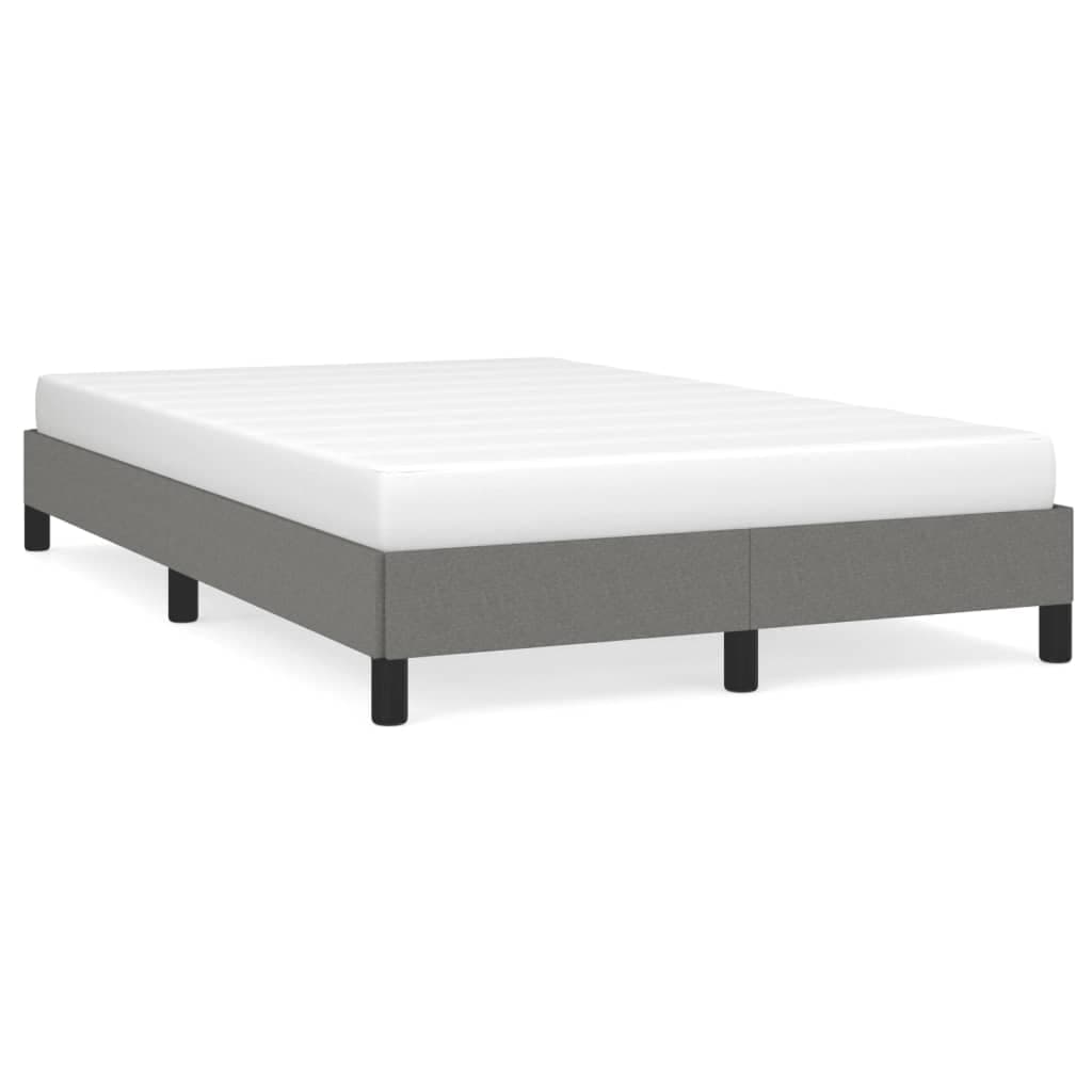 vidaXL Estrutura de Cama sem Colchão Cinza Escuro 120x190 cm Tecido - 17388604