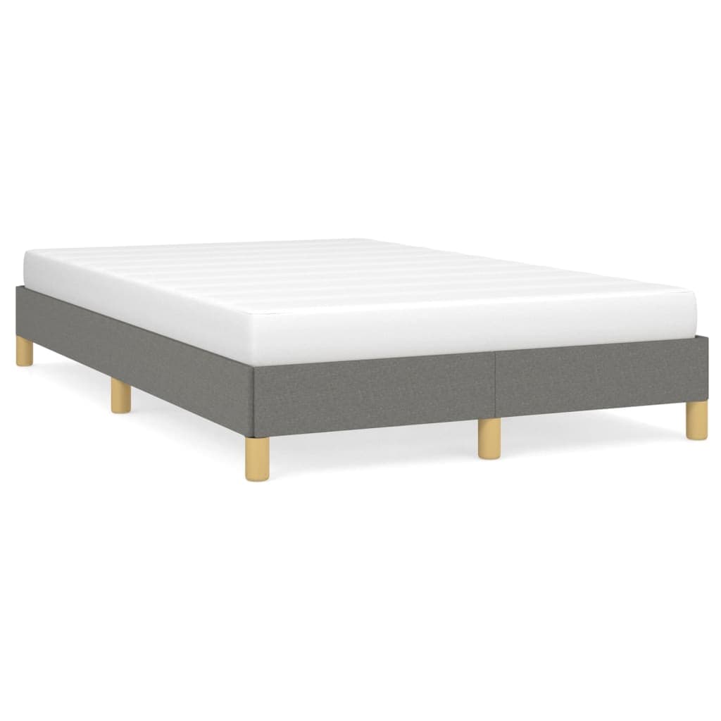 vidaXL Estrutura de cama sem colchão cinza escuro 120x190 cm tecido