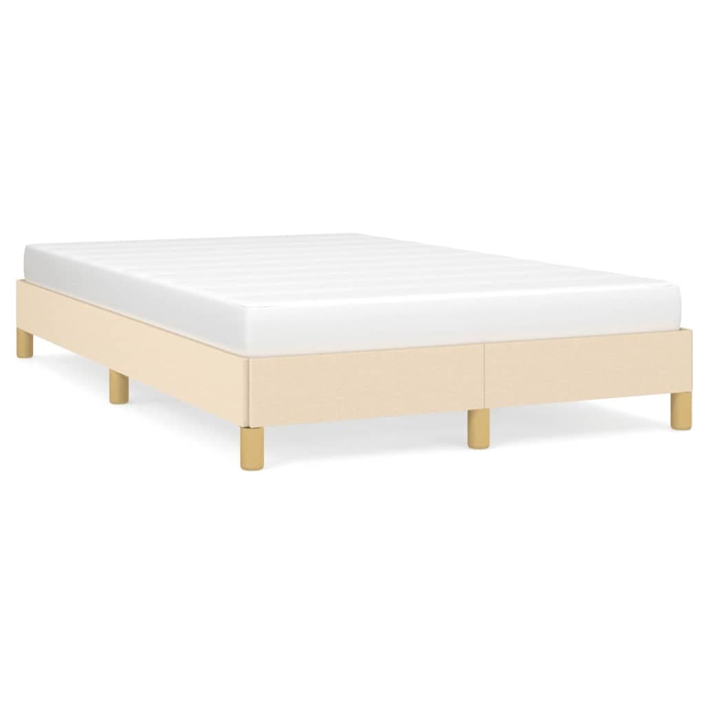 vidaXL Estrutura de Cama sem Colchão 120x190 cm Tecido Creme - 1863669227