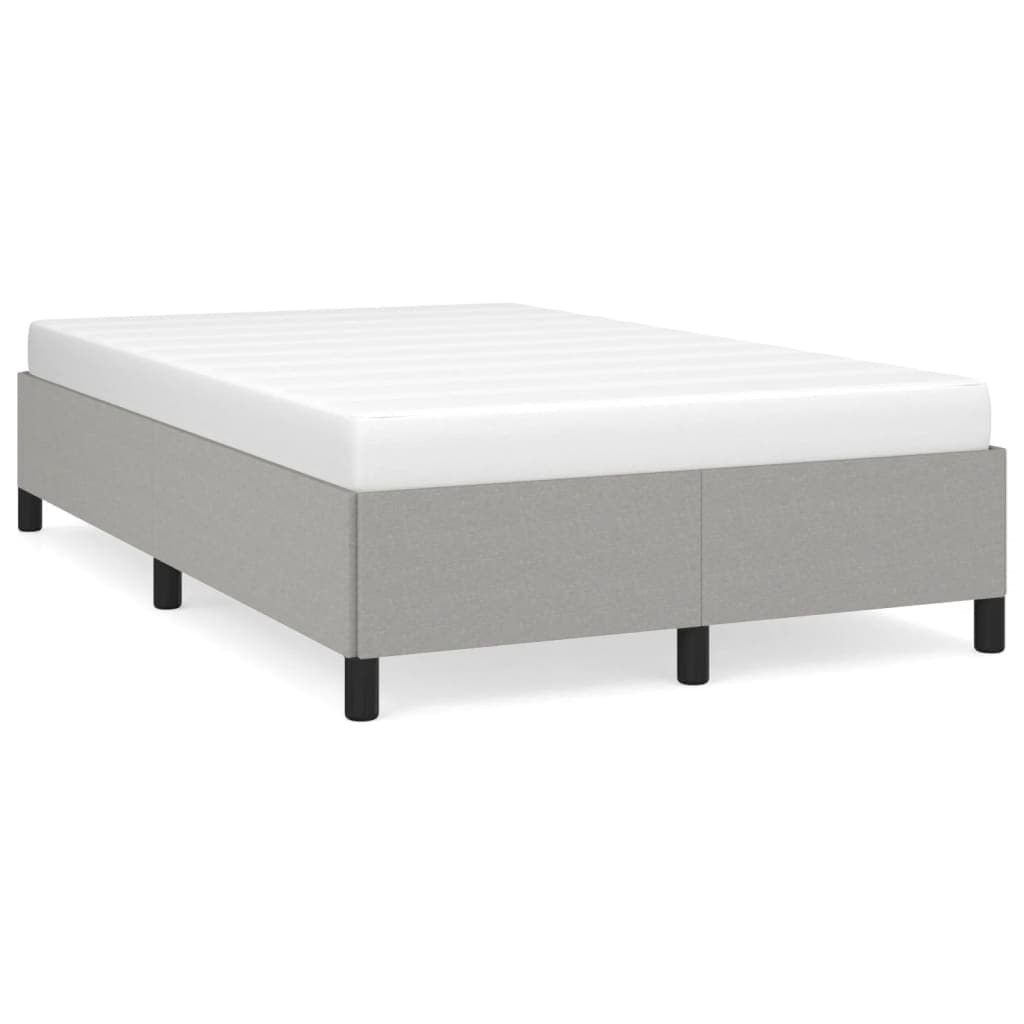 vidaXL Estrutura de Cama sem Colchão Cinza Claro Tecido - 3024130652