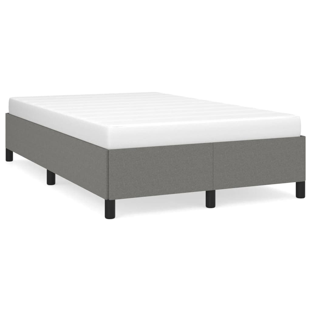 vidaXL Estrutura de cama sem colchão cinza escuro 120x190 cm tecido