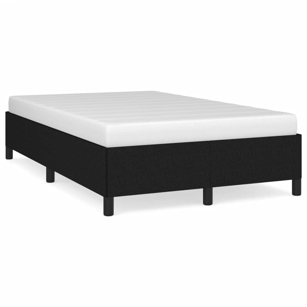 vidaXL Estrutura de cama sem colchão preto 120x190 cm tecido