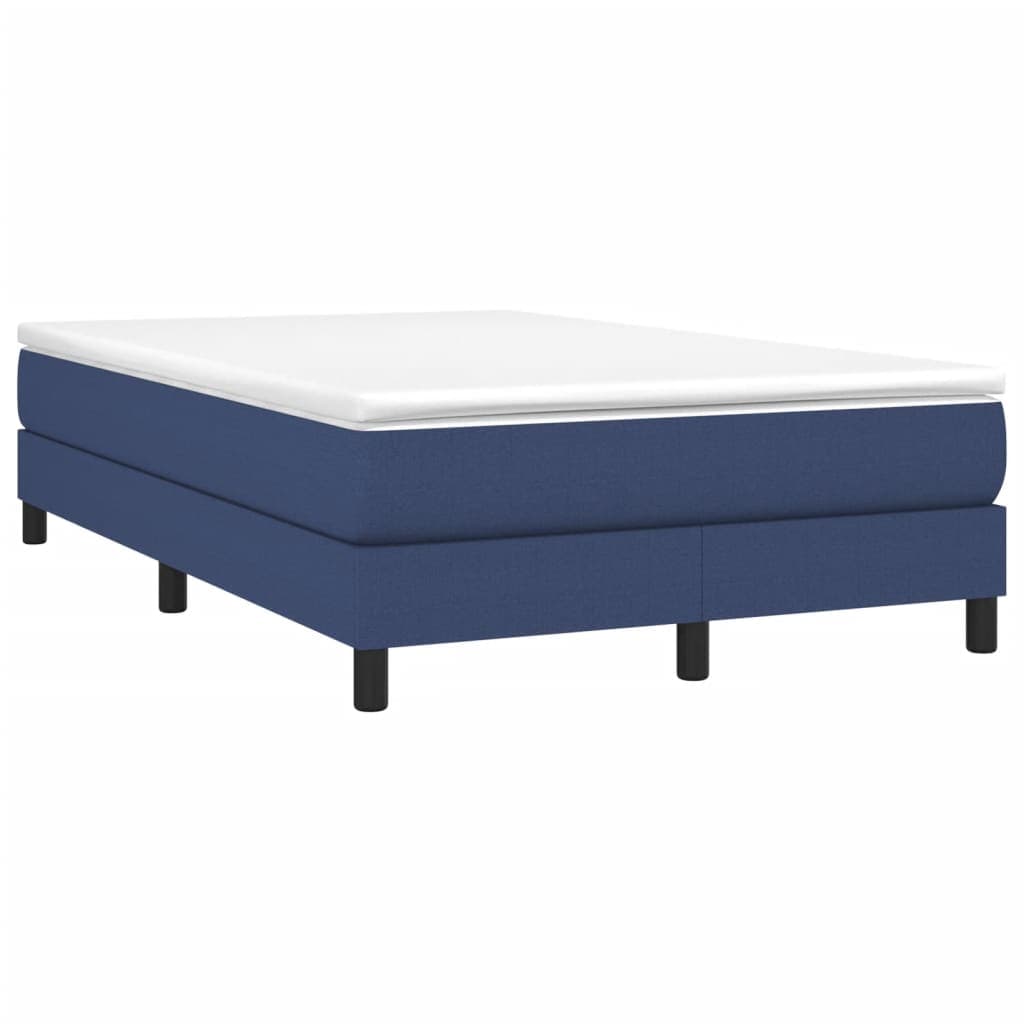 vidaXL Cama Boxspring com Colchão 120x190 cm Tecido Azul - 658048821