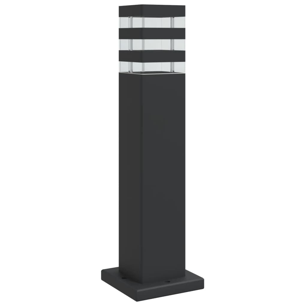 vidaXL Candeeiro de chão para exterior 50 cm alumínio preto