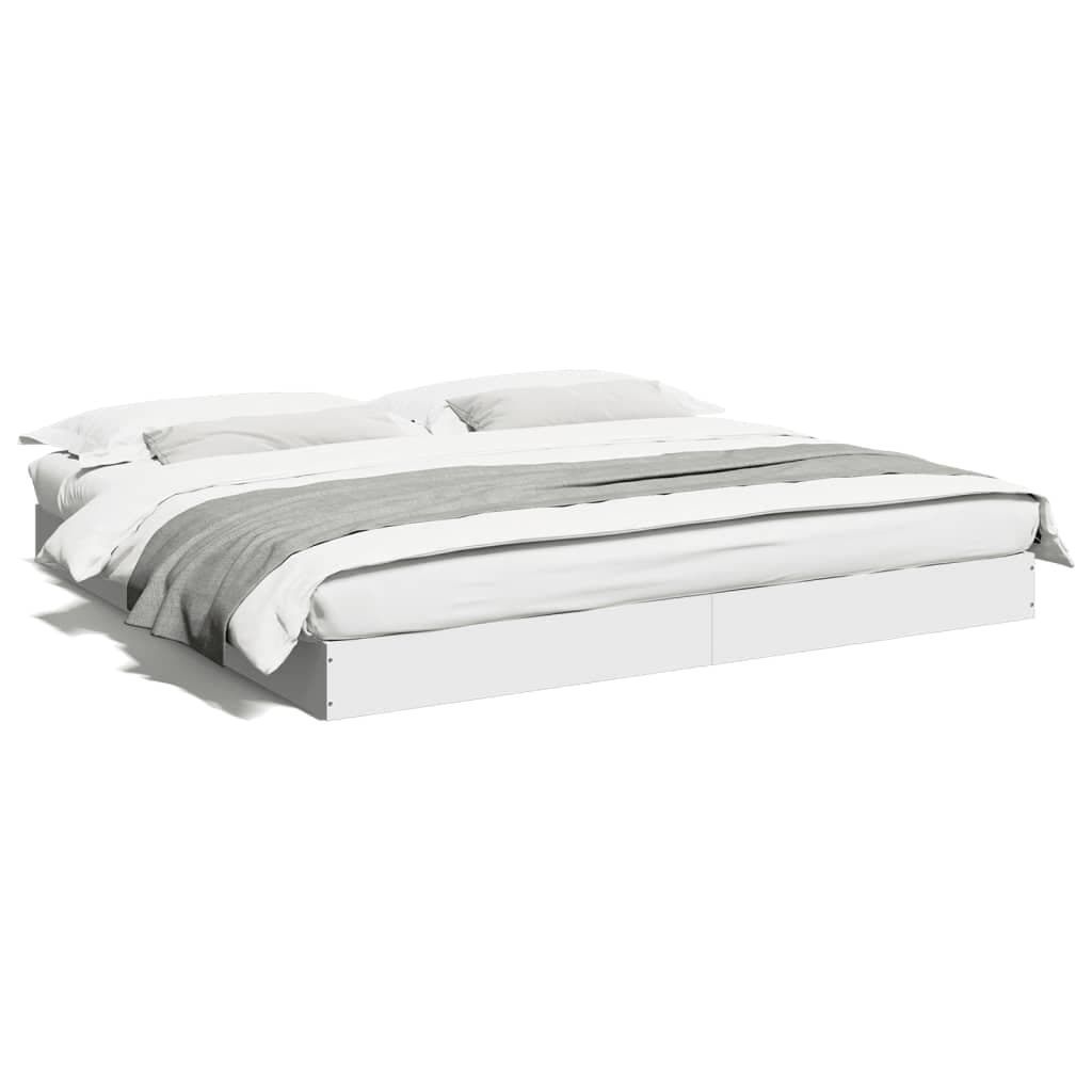 vidaXL Estrutura de Cama sem Colchão 180x200 cm Branco - 3995157612