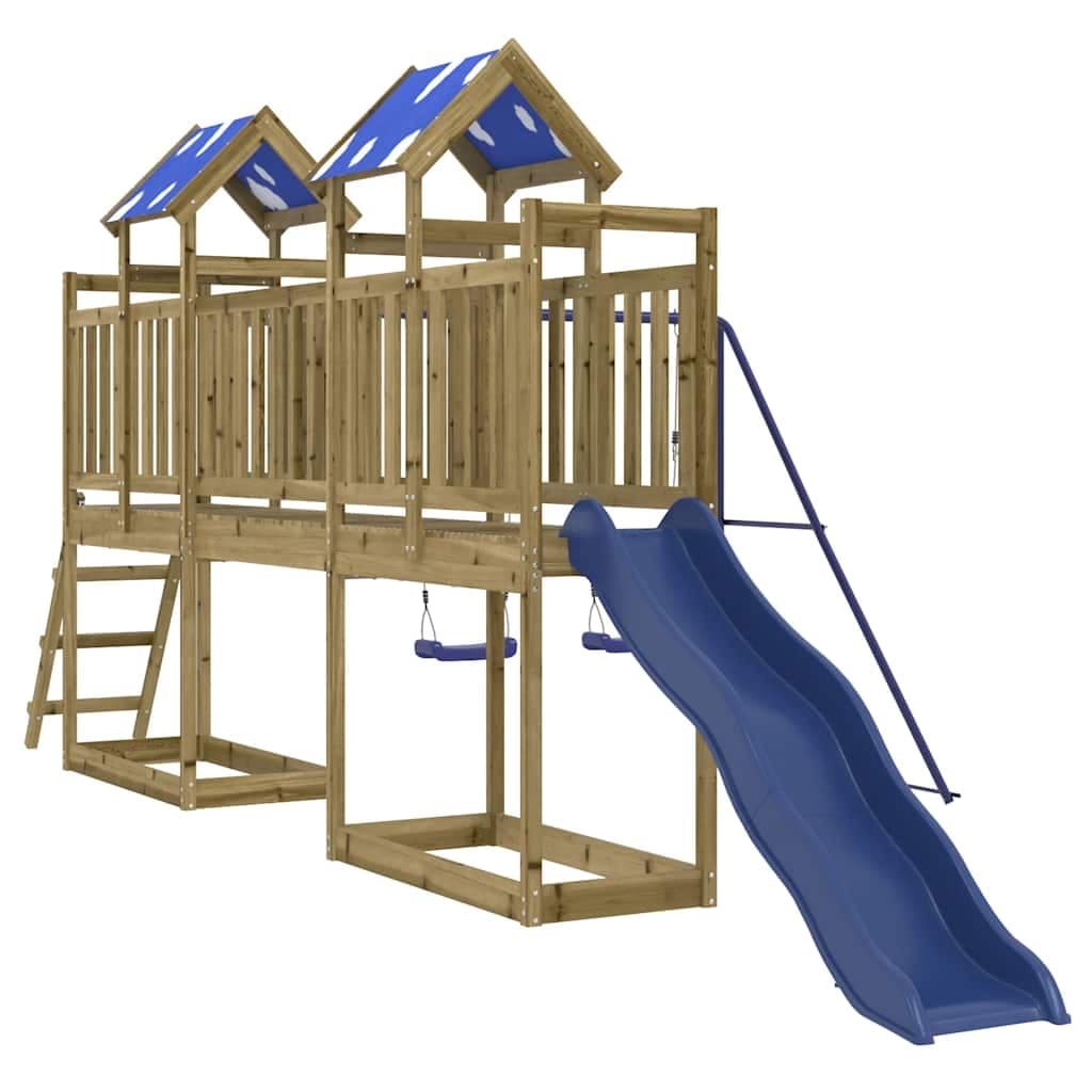 vidaXL Conjunto de Brincar para Exterior Madeira de Pinho Impregnada - 506718746