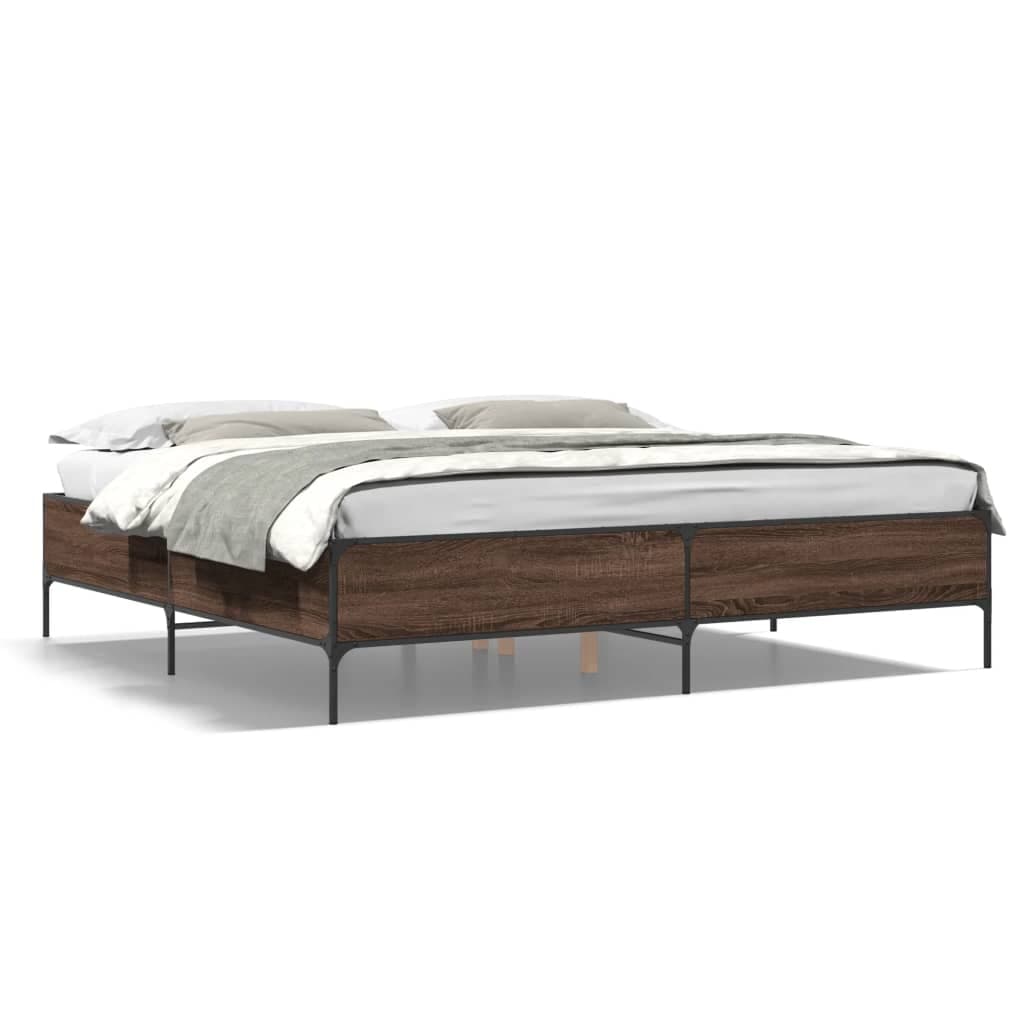 vidaXL Estrutura de Cama 200x200cm Derivados Madeira/metal - 1796605968