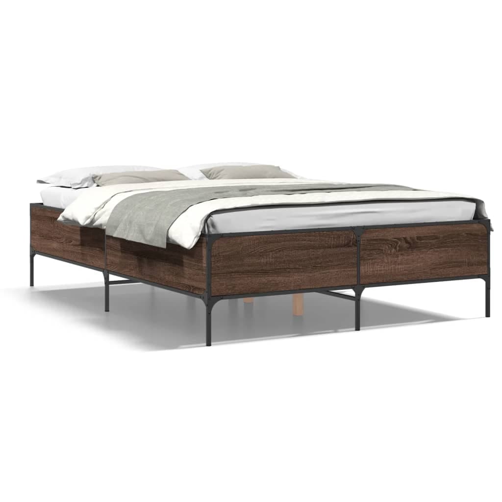 vidaXL Estrutura de Cama 120x200 cm Derivados Madeira/metal - 922177670