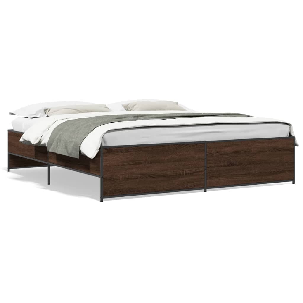 vidaXL Estrutura de Cama 200x200cm Derivados Madeira/metal - 3889320930