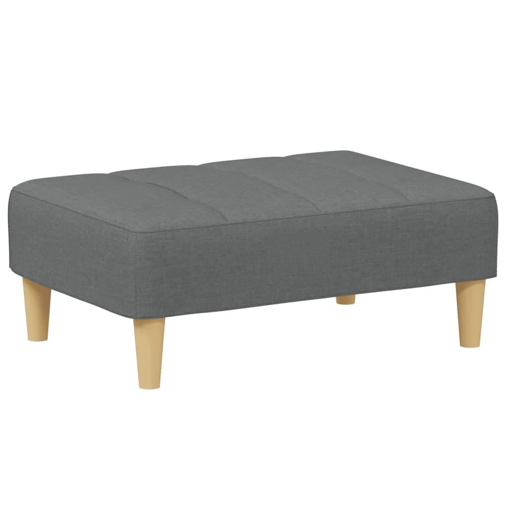 vidaXL Apoio de Pés 77x55x31 cm Tecido Cinzento-escuro - 3322075336