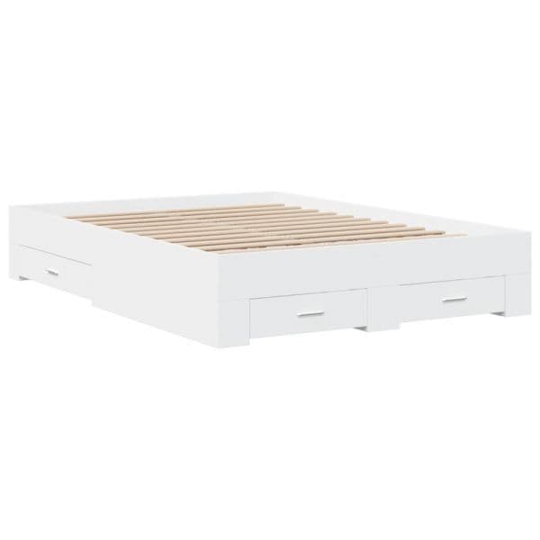 vidaXL Estrutura de Cama C/ Gavetas 120x200cm Derivados Madeira Branco - 2321304022