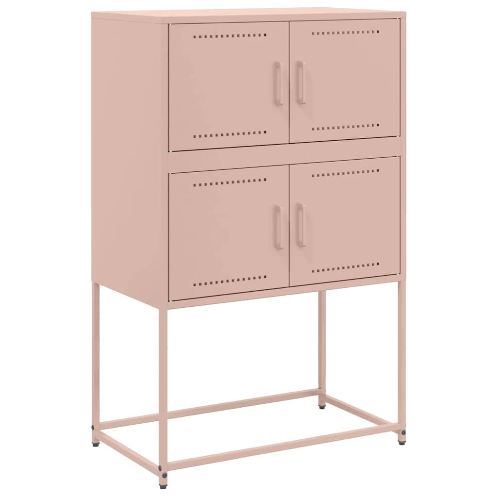 vidaXL Aparador 68,5x38,5x107 cm Aço Rosa - 932880469