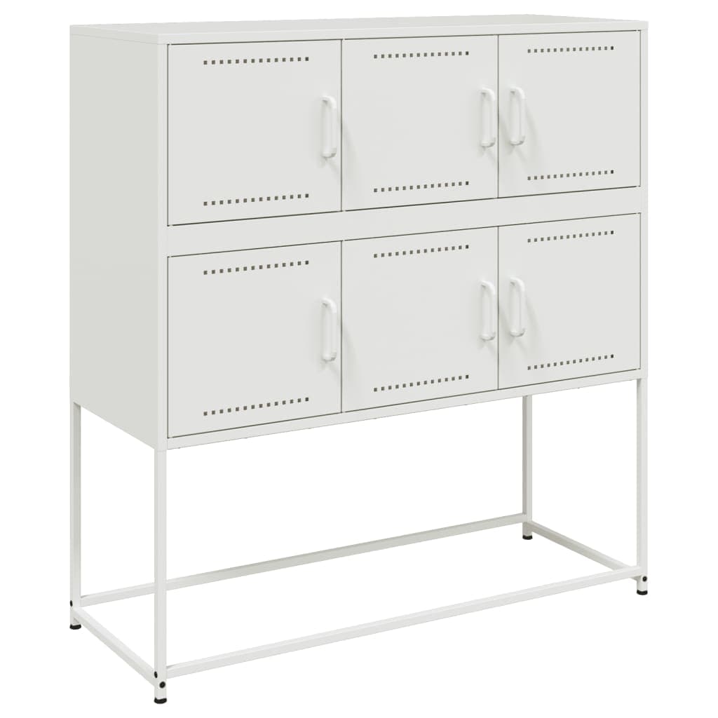 vidaXL Aparador 100,5x39x107 cm aço branco