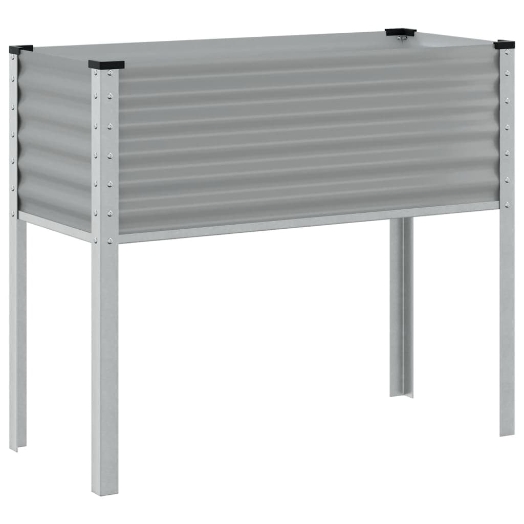 vidaXL Vaso/floreira de jardim 100x45x90 cm aço cinzento