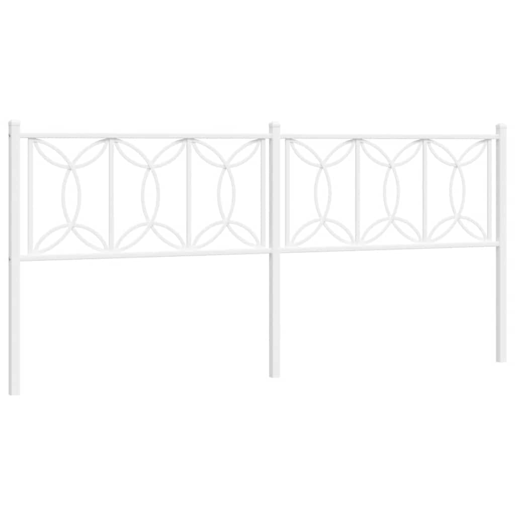 vidaXL Cabeceira de substituição 193 cm metal branco
