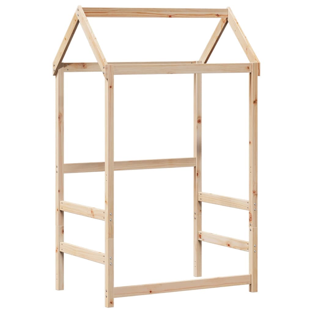 vidaXL Telhado de Cama Infantil 98x70x176,5 cm Madeira de Pinho Maciça - 3361170283
