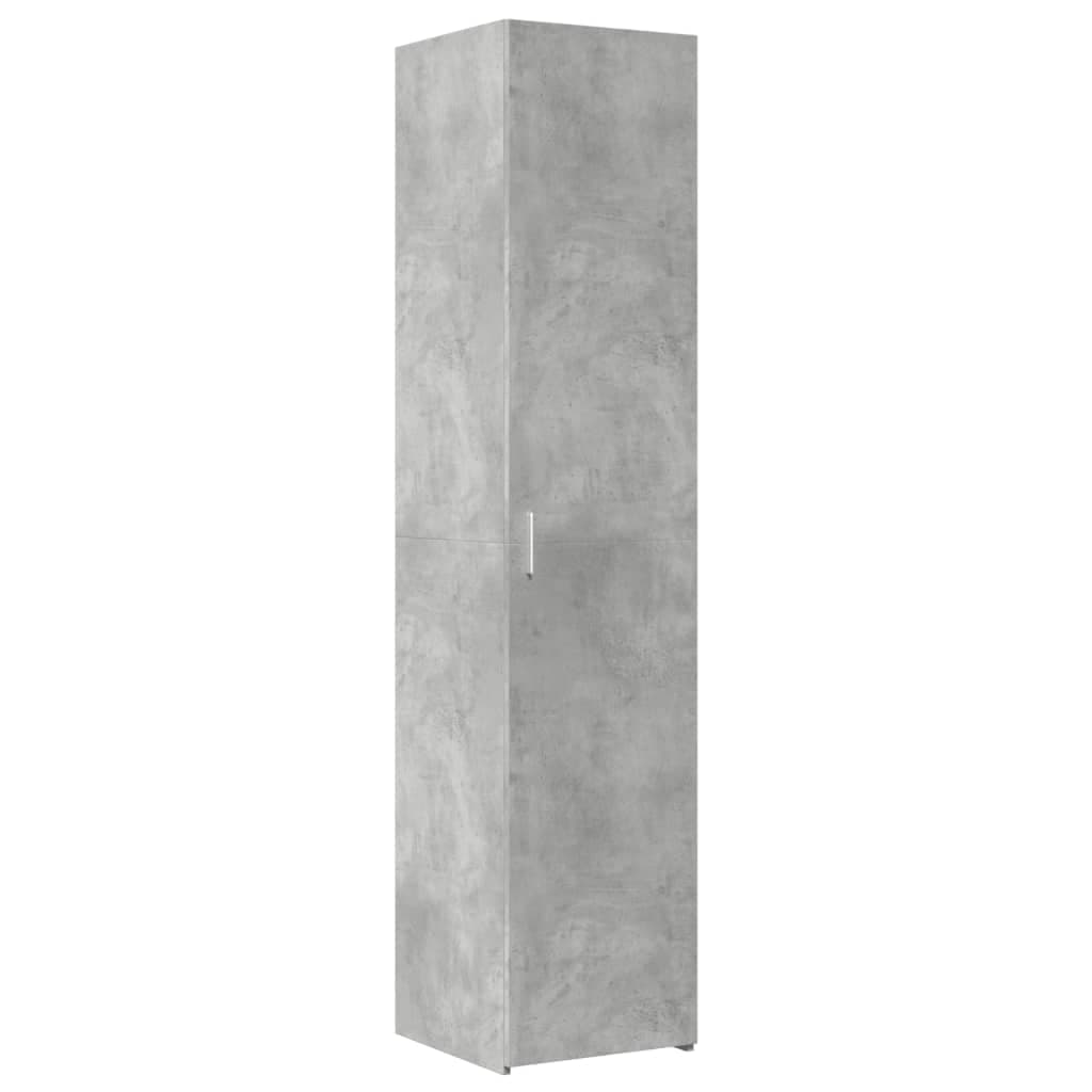 vidaXL Armário Alto 40x42,5x185 cm Derivados de Madeira Cinza Cimento - 2137313989